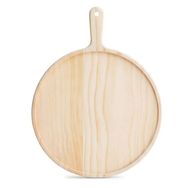 12 Inch Round Premium Wooden Pine Food Serving Tray Charcuterie Board Paddle Home Decor