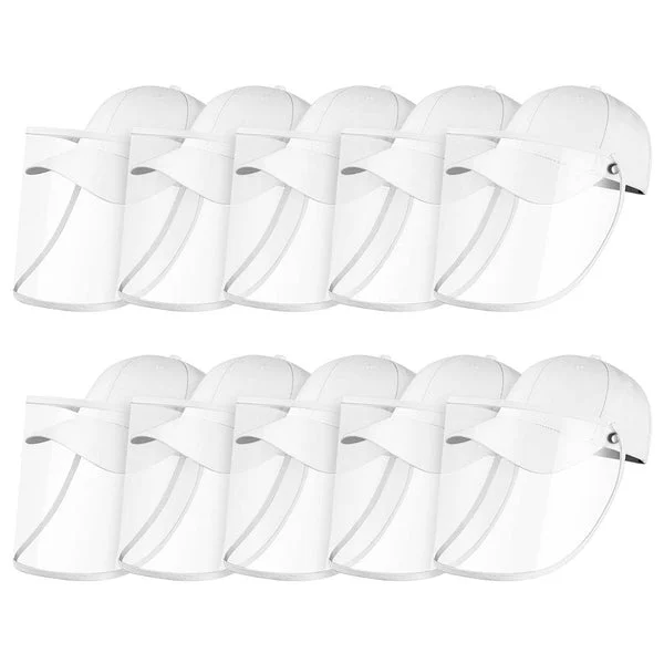 10 X Outdoor Protection Hat Anti Fog Pollution Dust Protective Cap Full Face Hd Shield Cover Adult Black