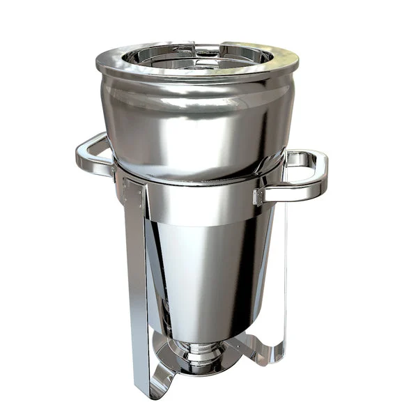 11 L Round Stainless Steel Soup Warmer Marmite Chafer Full Size Catering Chafing Dish