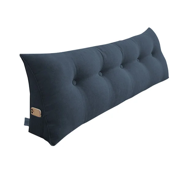 120cm Grey Triangular Wedge Bed Pillow Headboard Backrest Bedside Tatami Cushion Home Decor