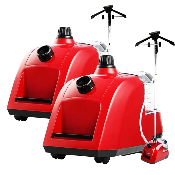 2 X Garment Steamer Portable Cleaner Steam Iron 80 Mins Red