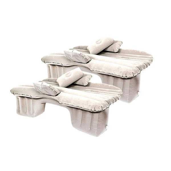 2 X Inflatable Car Mattress Portable Travel Camping Air Bed Rest Sleeping Bed Beige