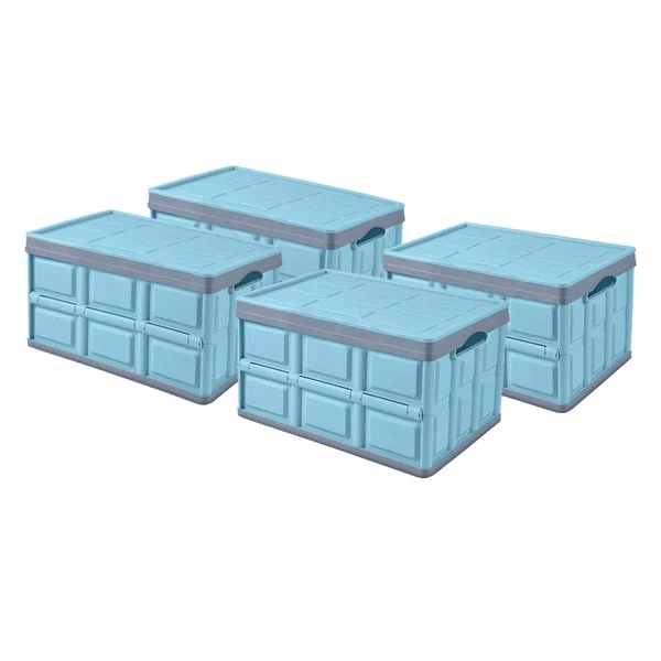 4 X 30 L Collapsible Car Trunk Storage Multifunctional Foldable Box Blue