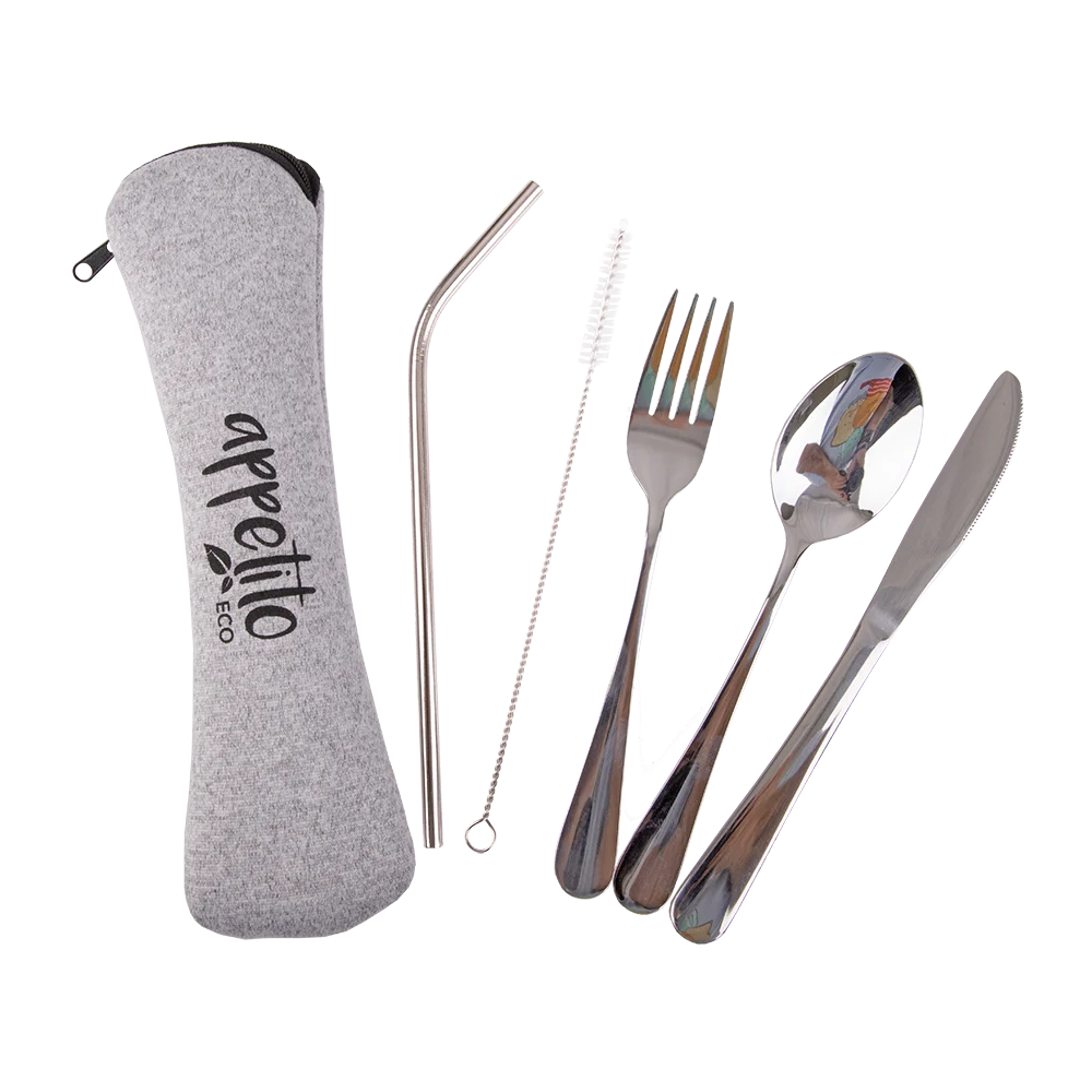 Appetito 5 Pce Stainless Steel Traveller's Cutlery Set