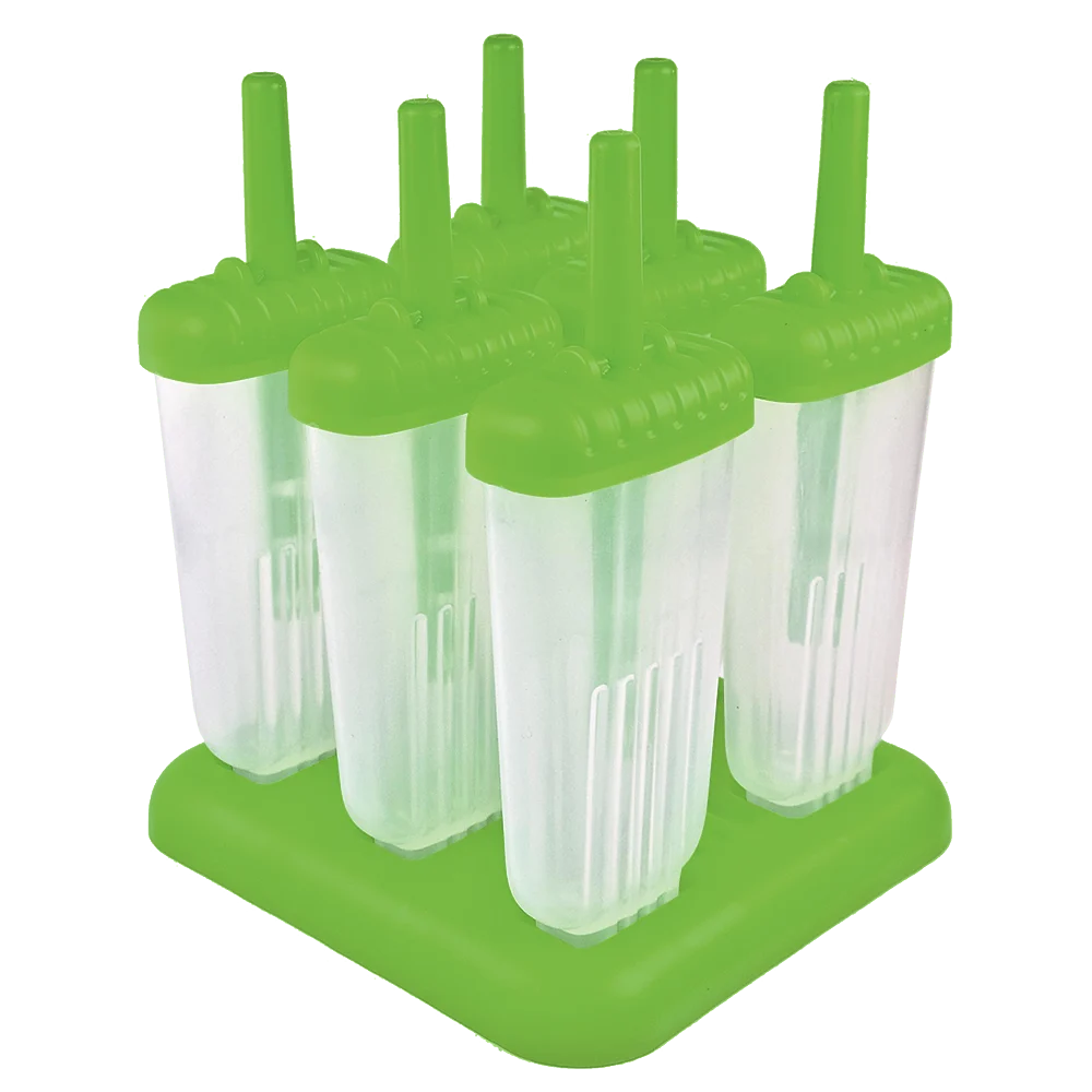 Appetito Groovy Ice Pop Mould Set 6 - Green