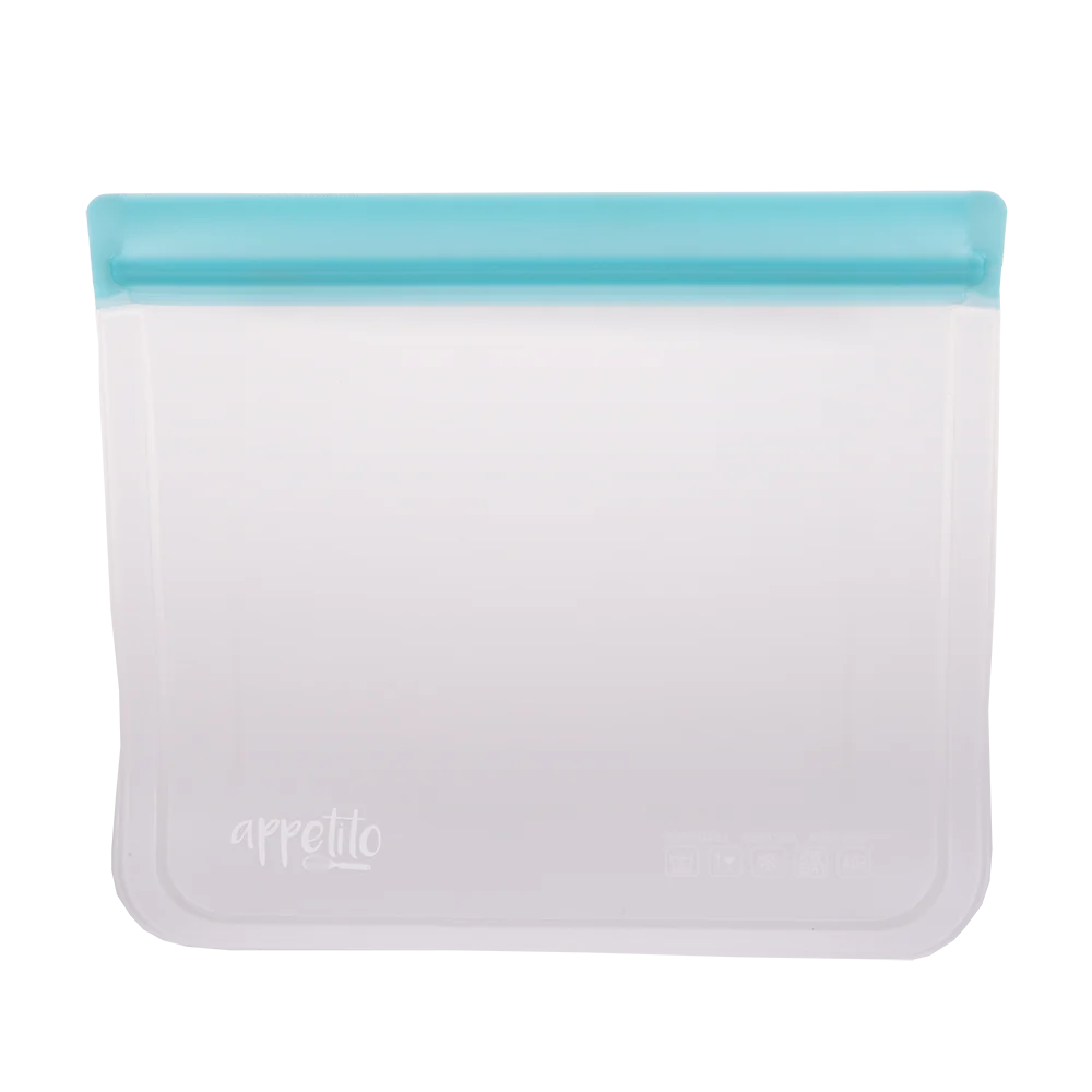 Appetito Reusable Fridge /Freezer Sandwich Bag 4 Cup /1L - Blue
