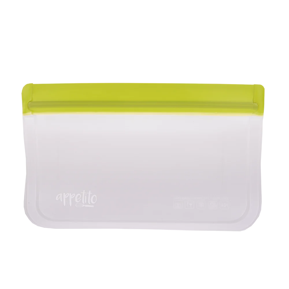 Appetito Reusable Snack Bag - 21.5 x 12.5cm - Green