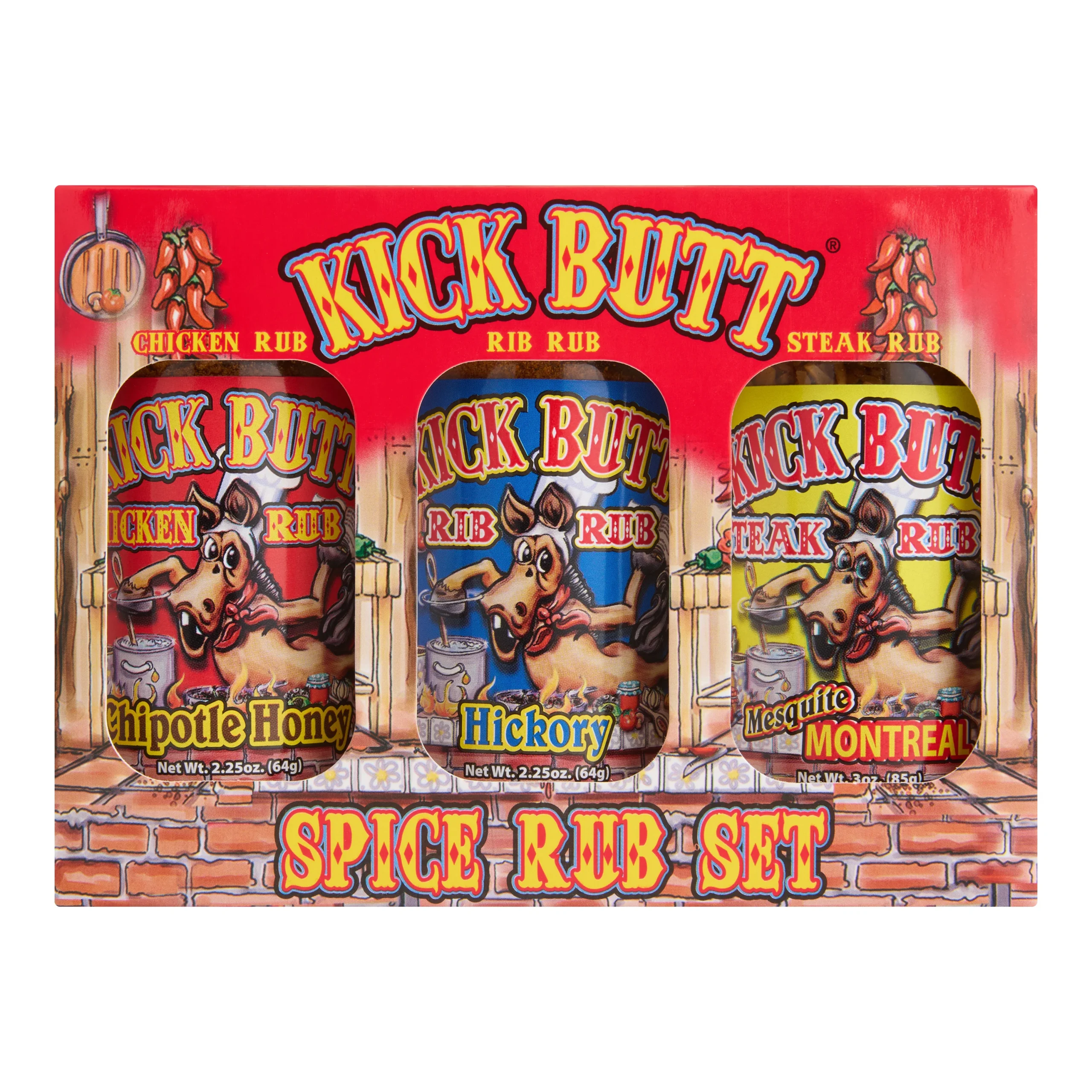 Ass Kickin' Kick Butt Spice Rub Gift Set 3 Pack