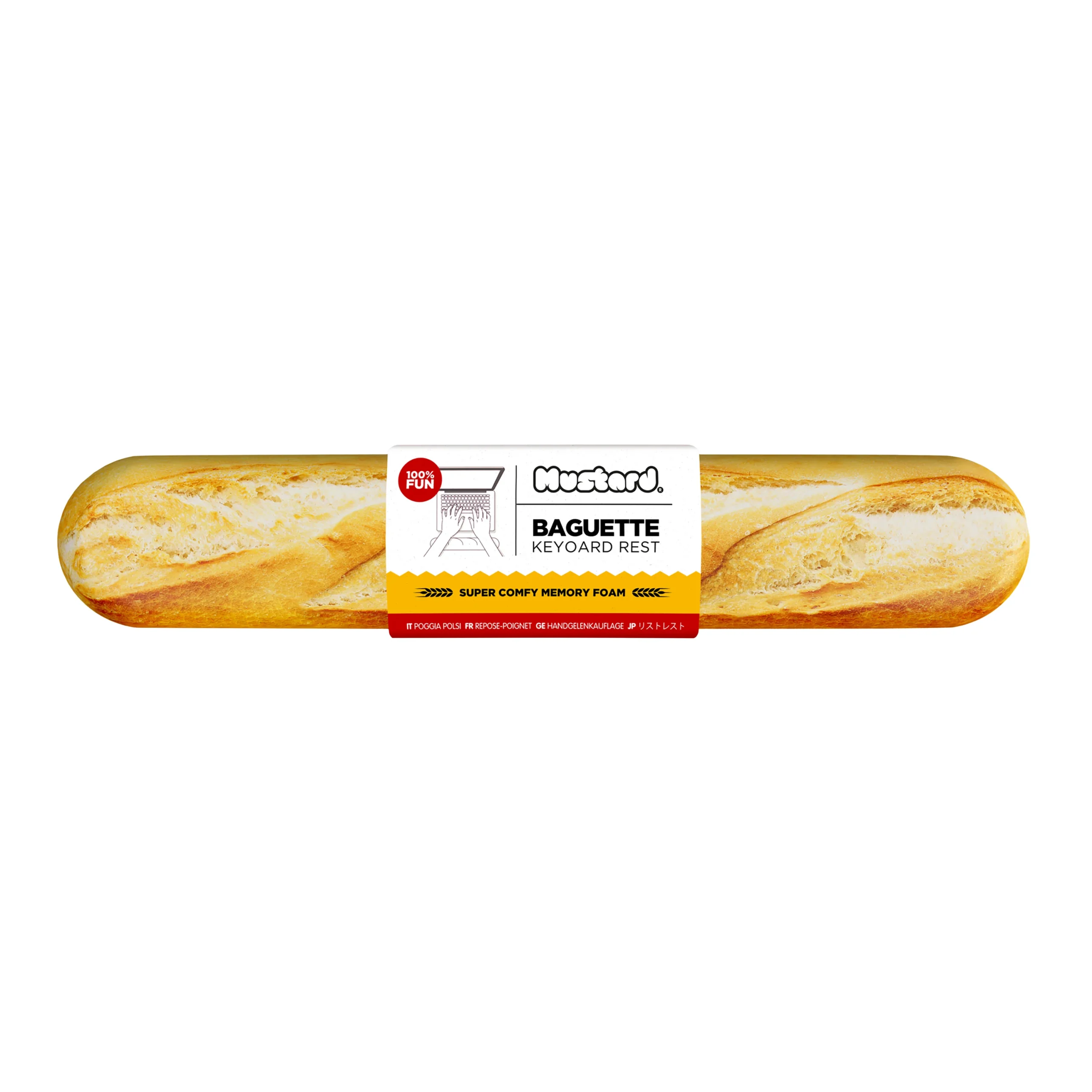 Baguette Memory Foam Keyboard Arm Rest