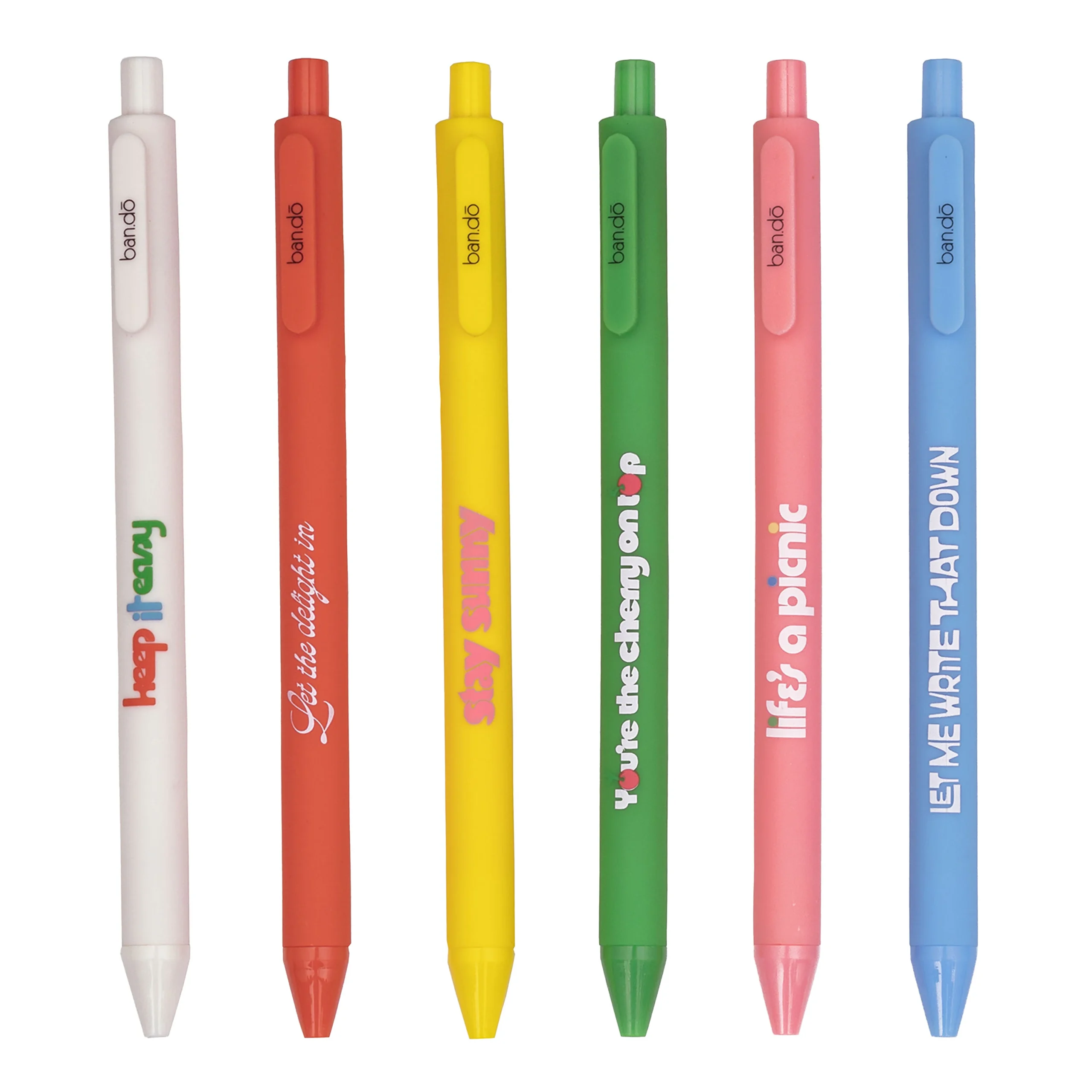 Ban.do Multicolor Write On Gel Pens 6 Pack