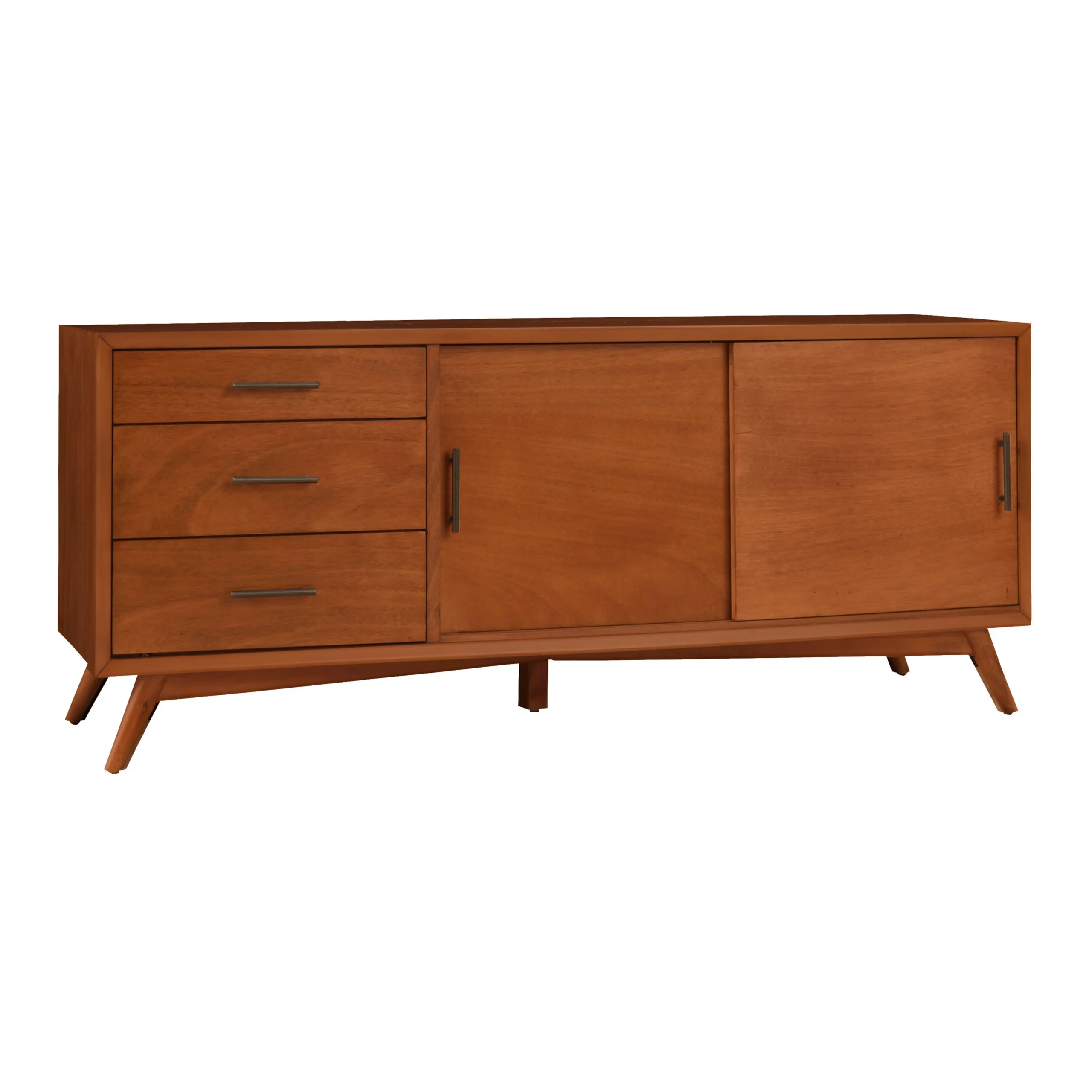 Brewton Large Acorn Wood Storage Cabinet With Drawers
