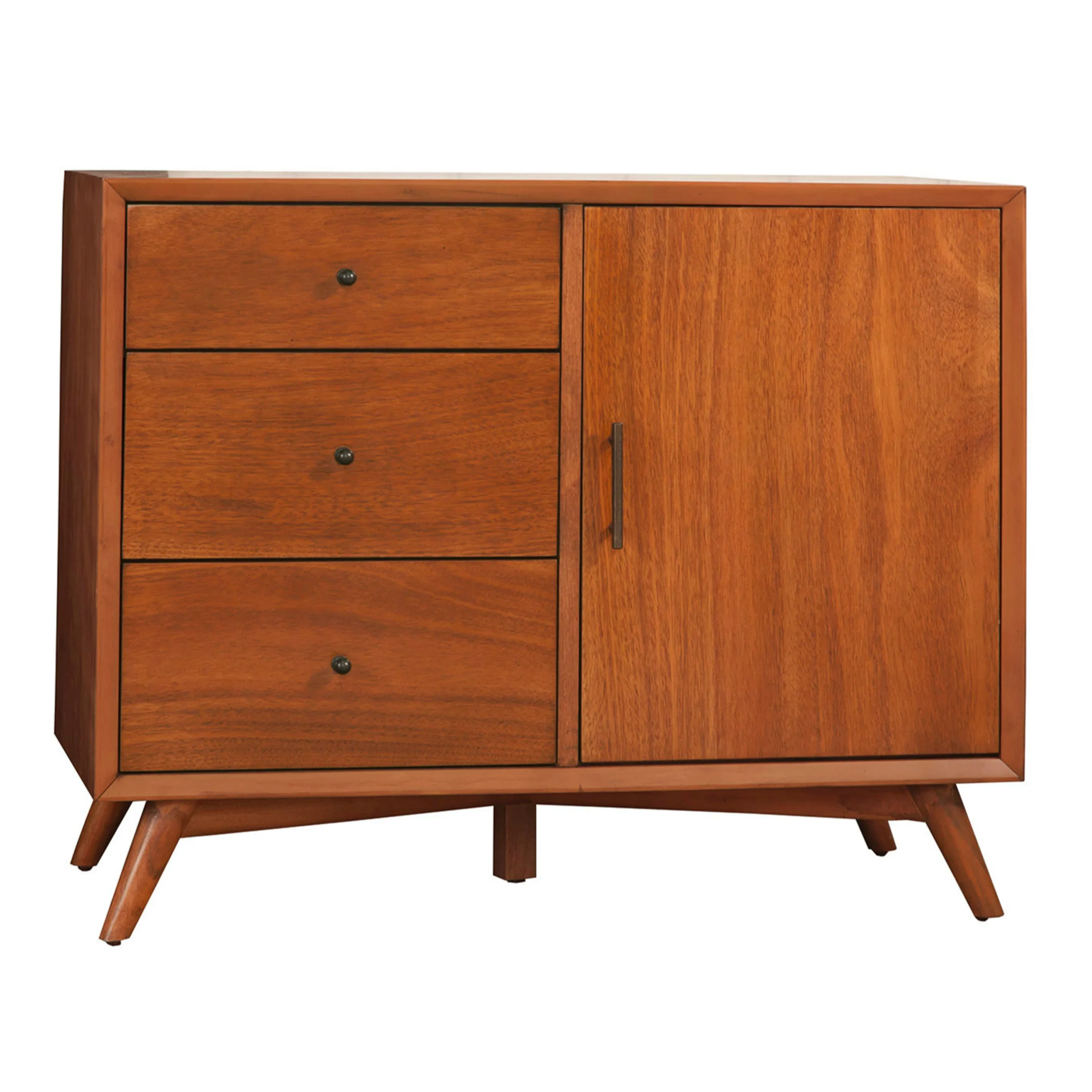 Brewton Small Acorn Wood Storage Cabinet With Drawers