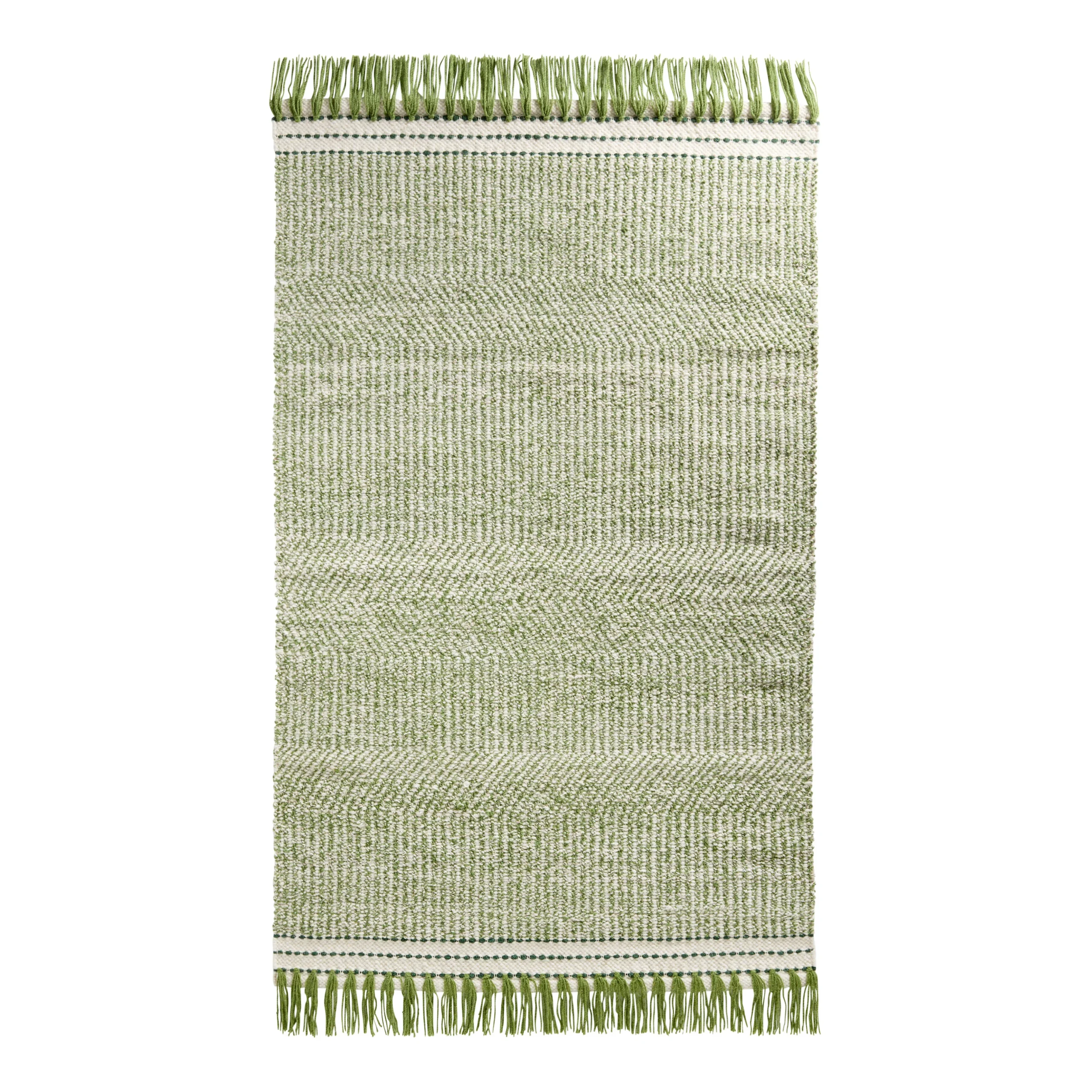 Brooklyn Emerald Green Handwoven Wool Area Rug