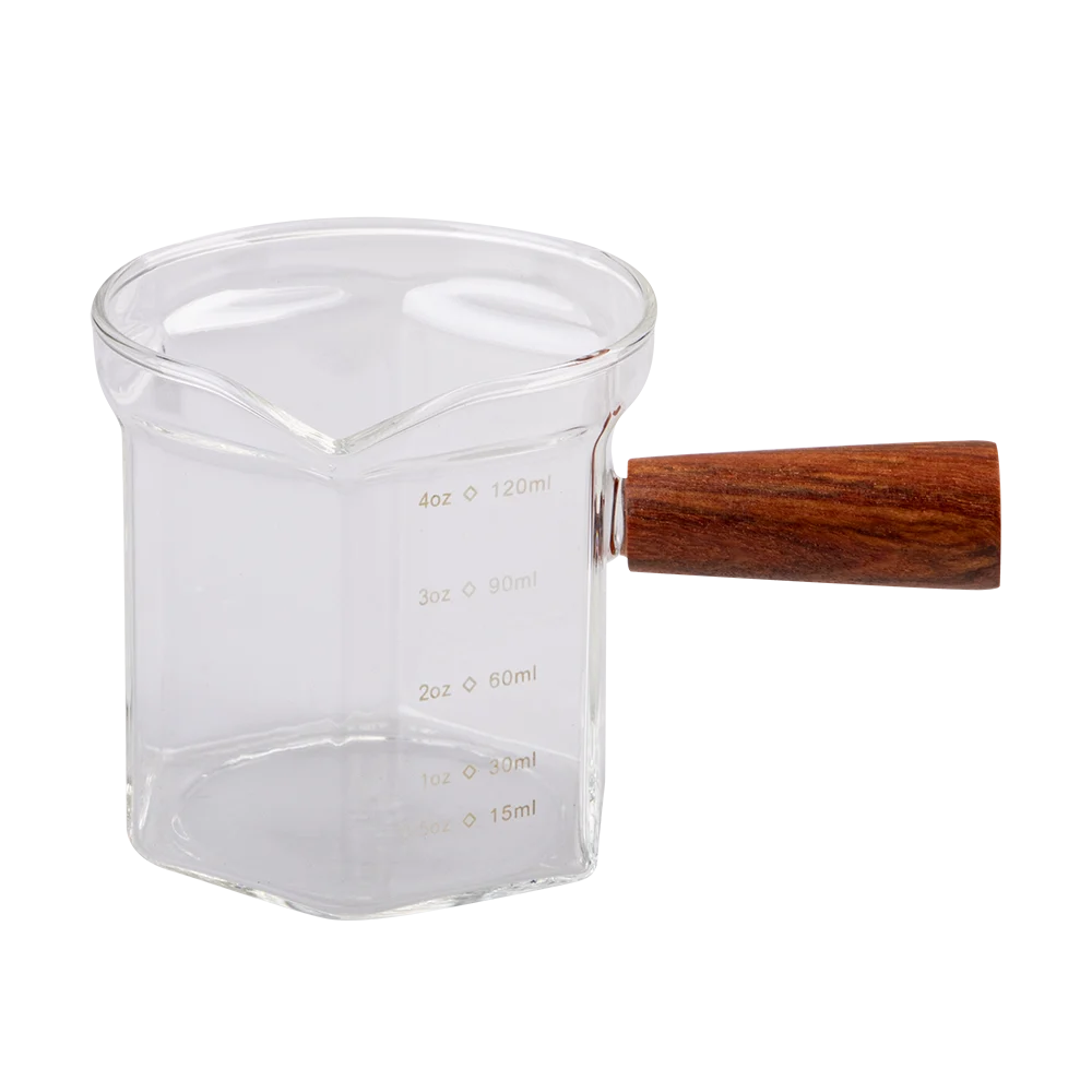Casabarista Espresso Shot Glass with Wood Handle – 120ml/ 4oz