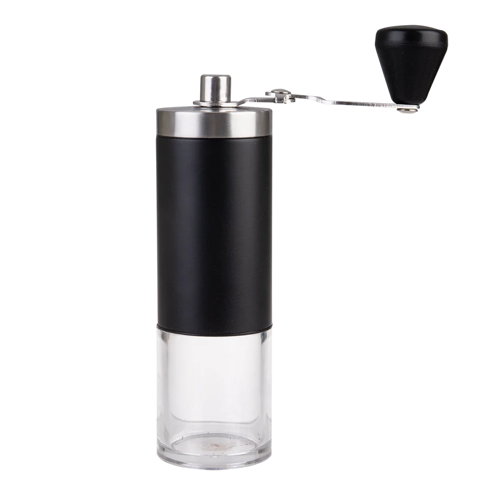 Casabarista Stainless Steel Hand Coffee Grinder with Ceramic Burr – Black