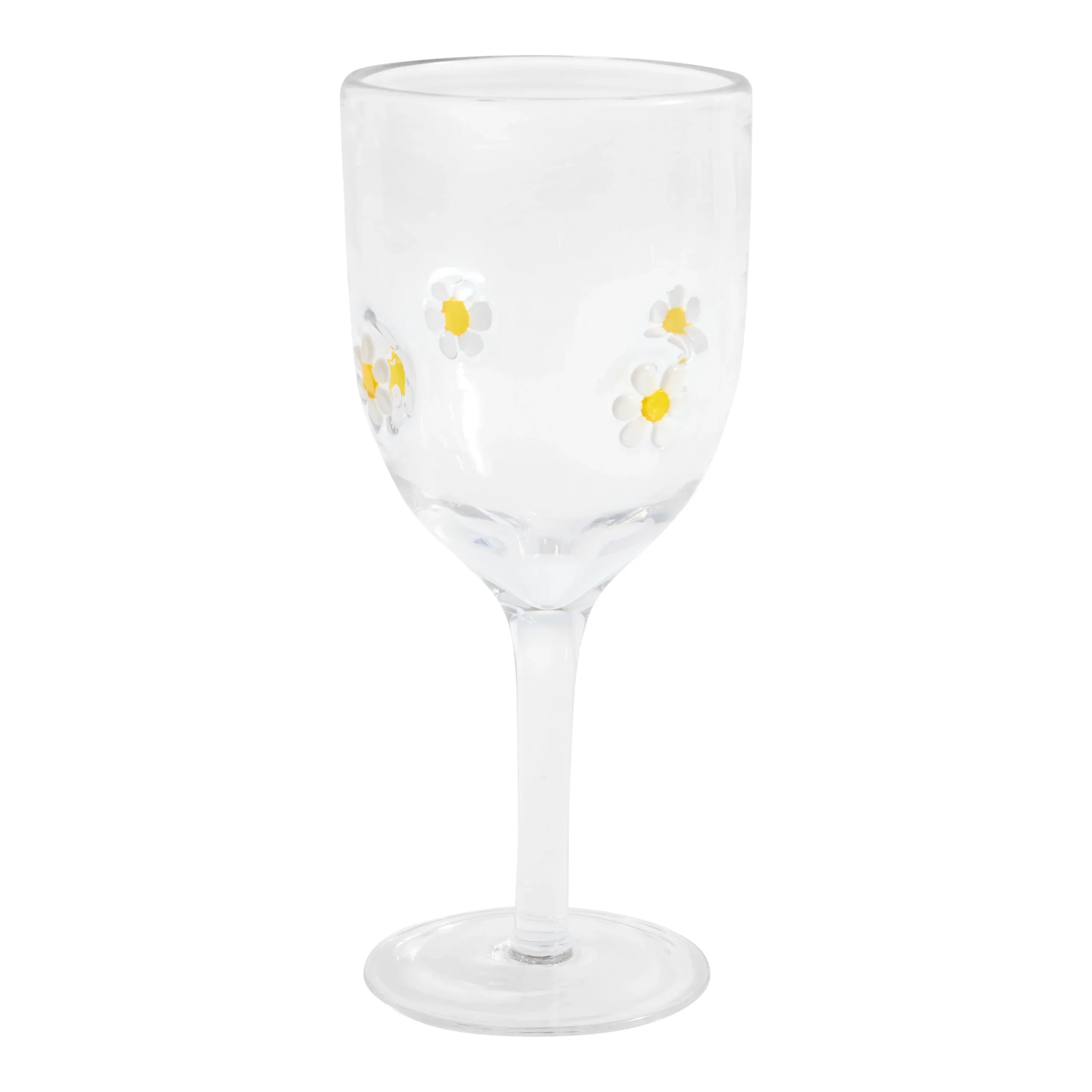 Charm Daisy Inlay Wine Glass