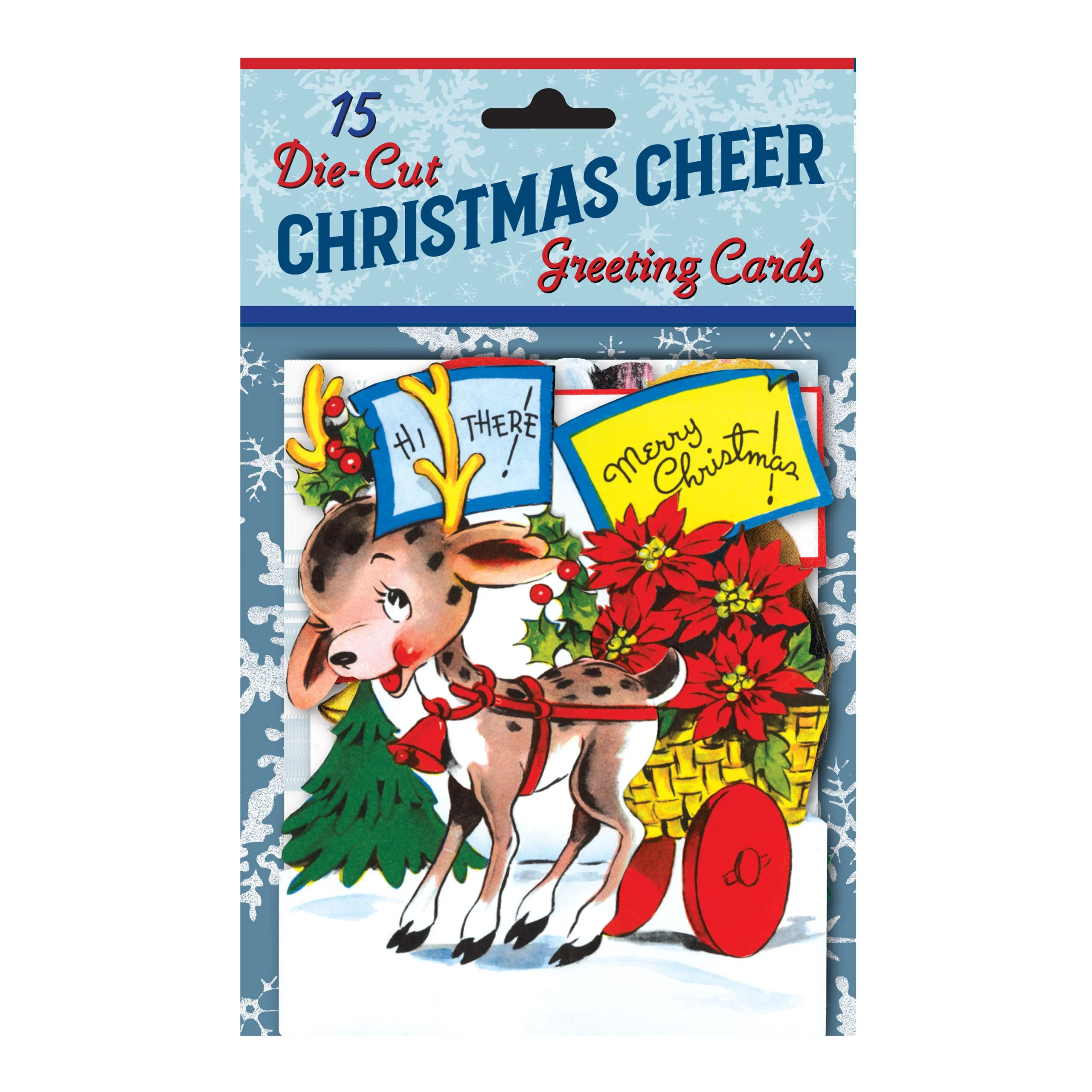 Christmas Cheer Vintage Die-Cut Holiday Cards 15 Count