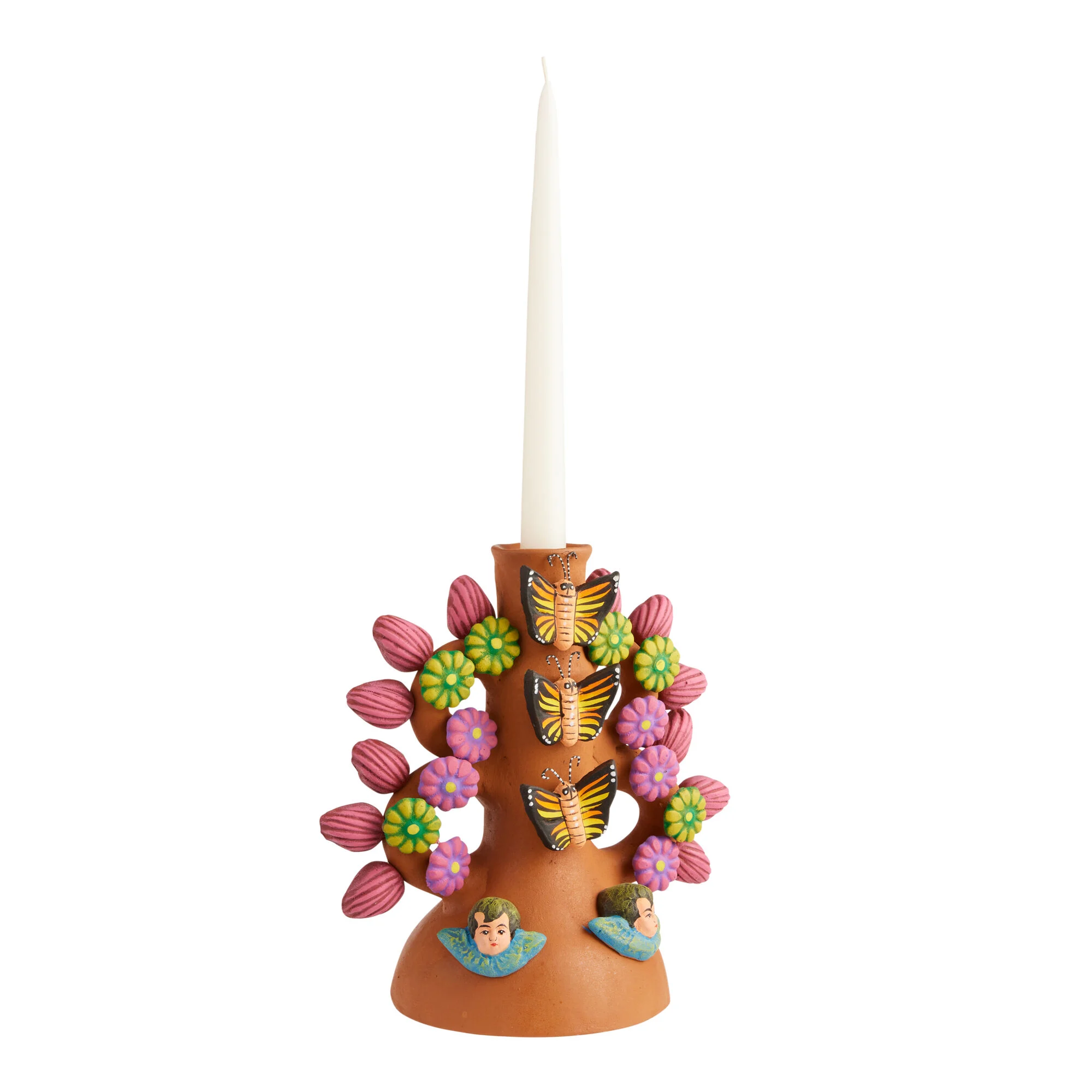 CRAFT Dia De Los Muertos Tree of Life Taper Candle Holder