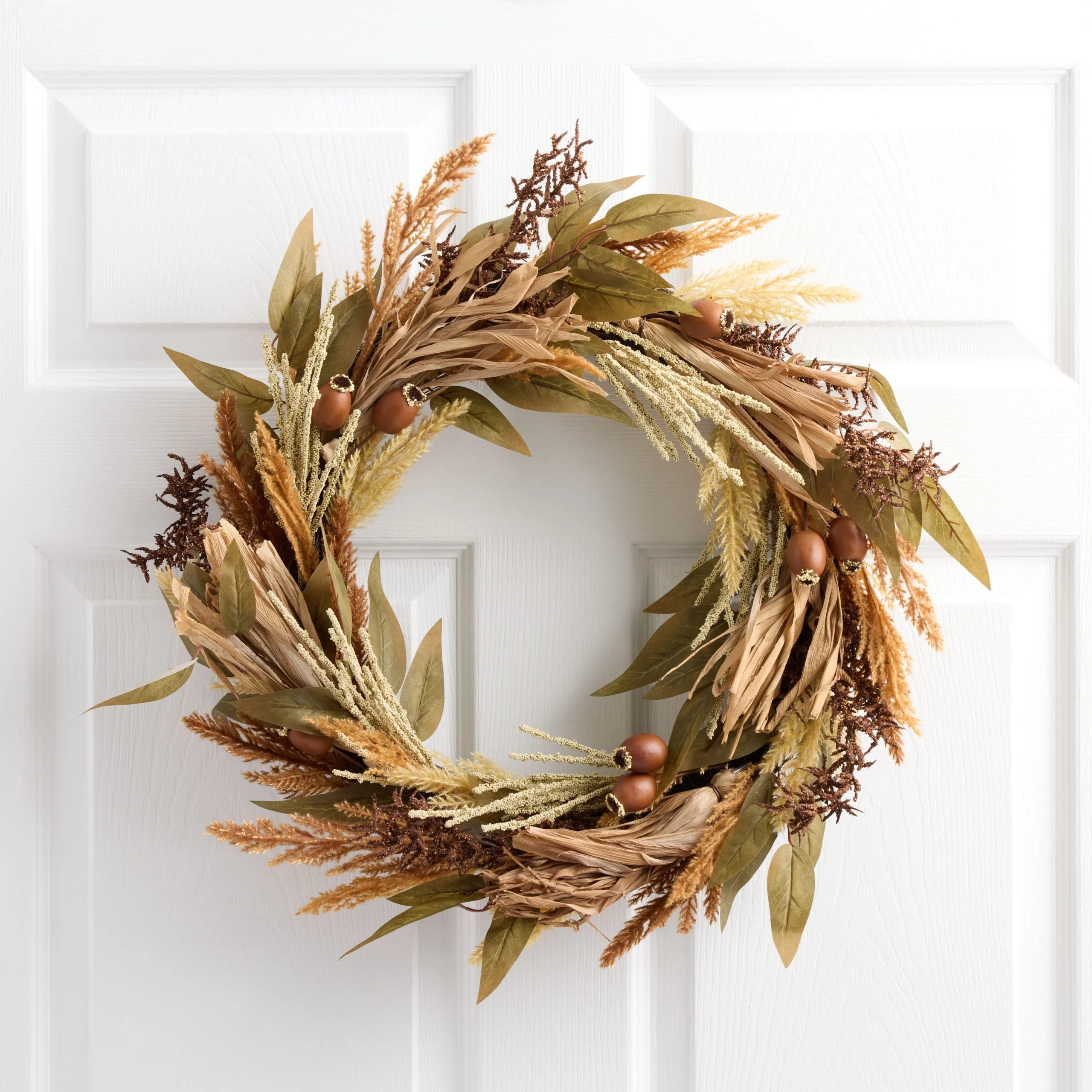 Faux Eucalyptus and Pod Wreath