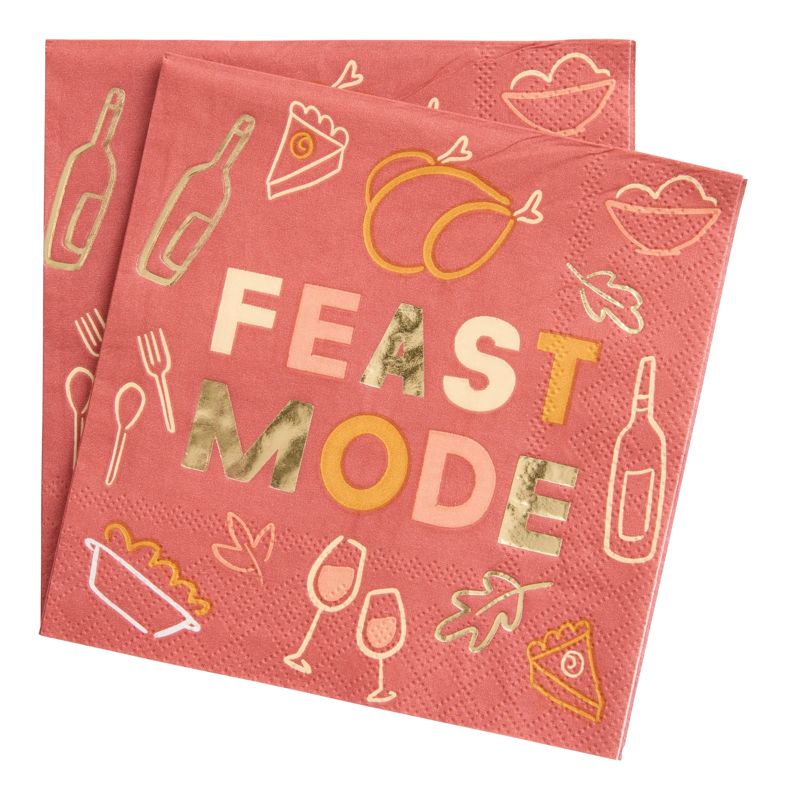 Feast Mode Beverage Napkins 20 Count