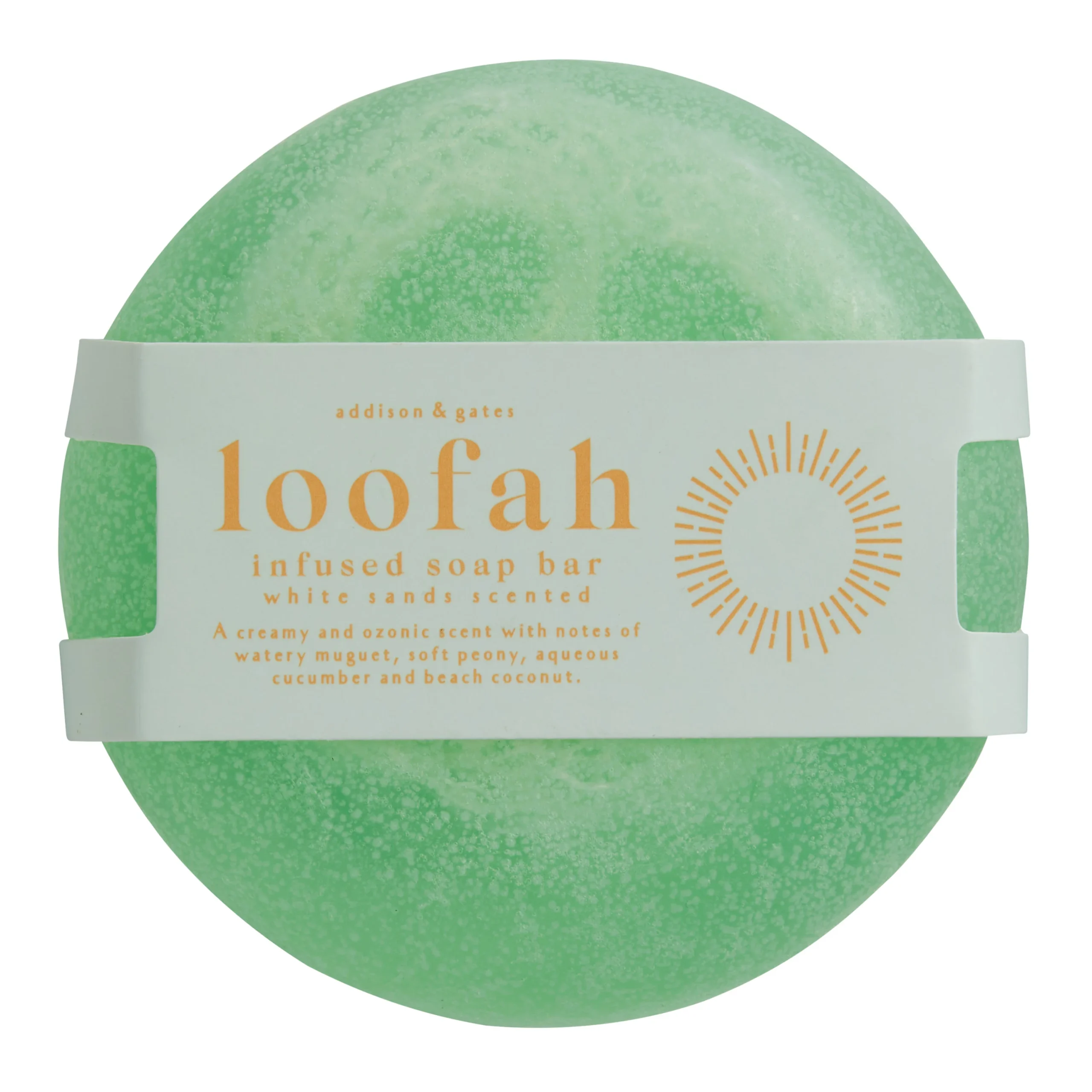 A&G White Sands Loofah Infused Bar Soap