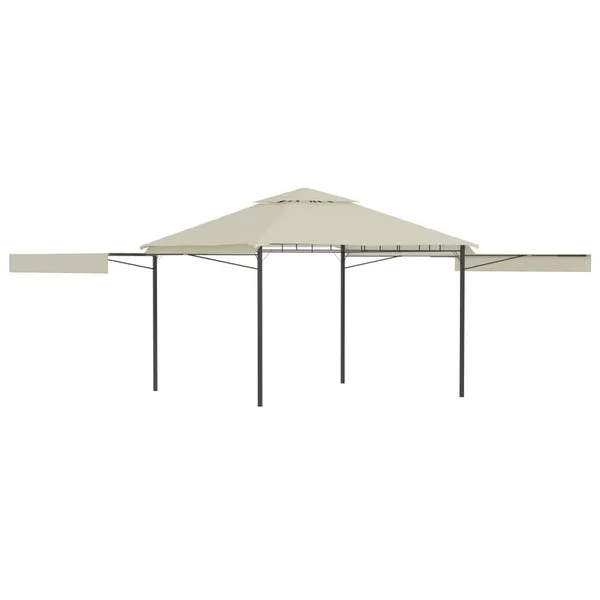 Gazebo with Double Extended Roofs 3x3x2.75 m Cream 180 g/mï¿½