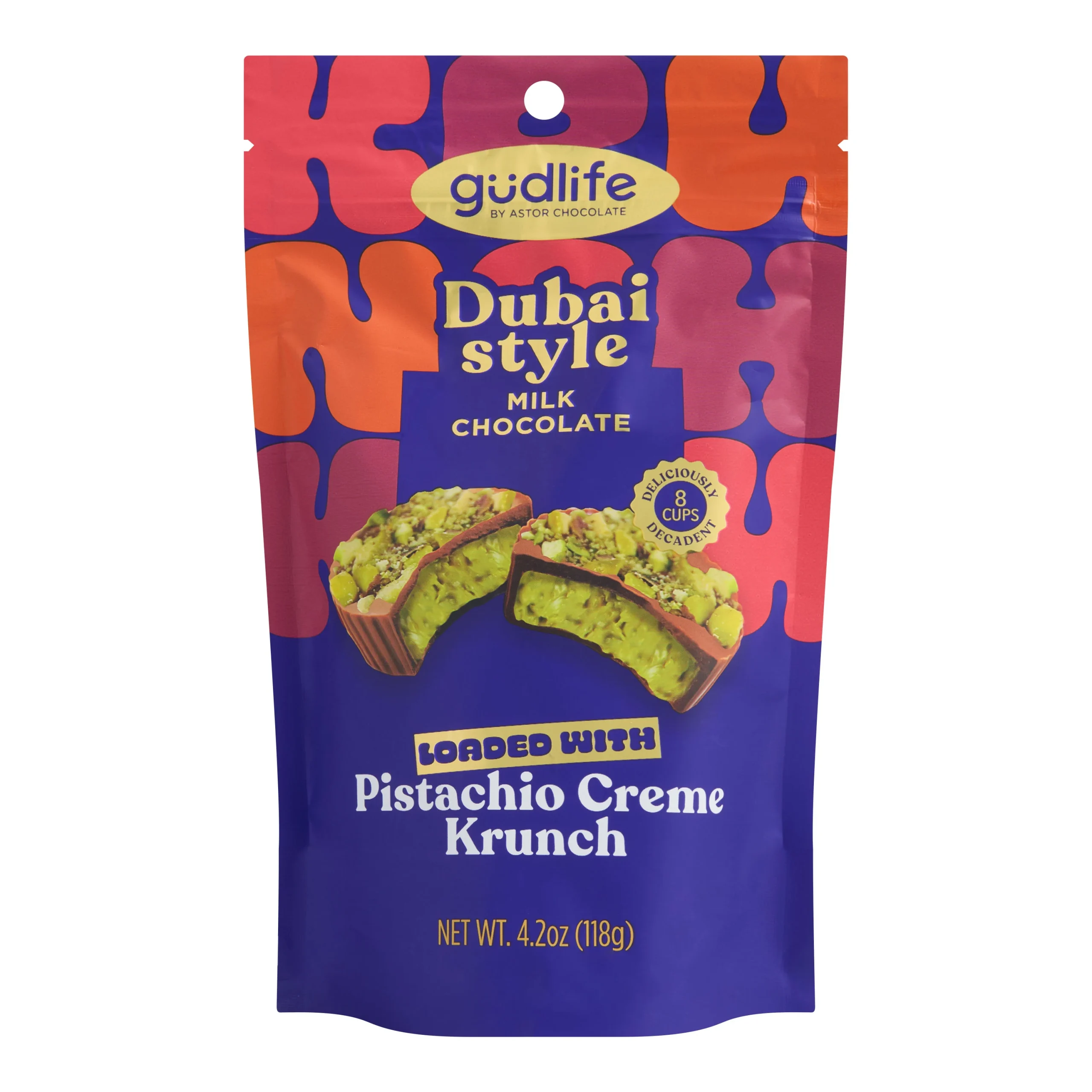 Gudlife Dubai Style Pistachio Cream Milk Chocolate Cups