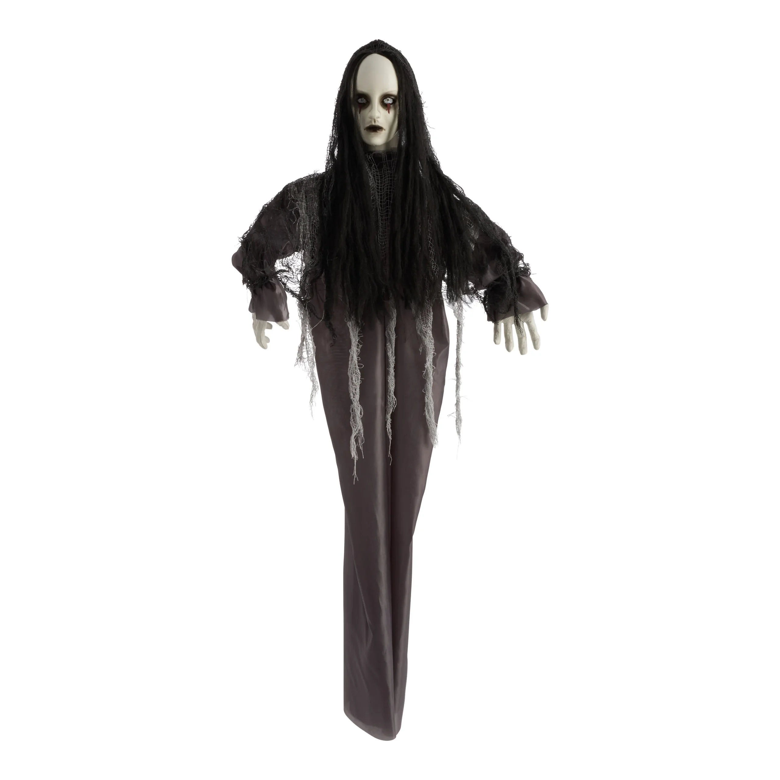 Haunted Woman Shaking Talking LED Halloween Hanging Decor