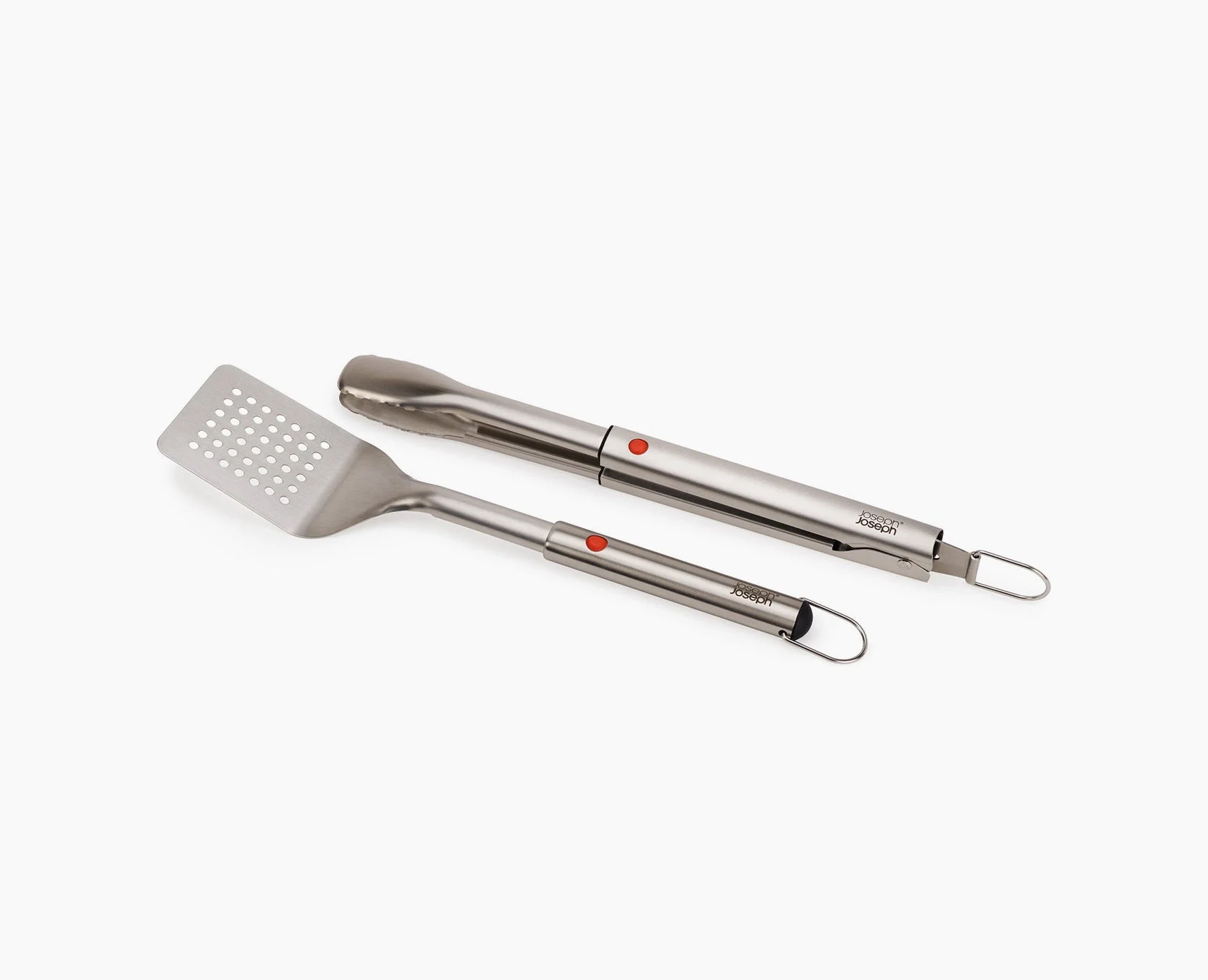 Joseph Joseph Grillout 2-Piece Bbq Turner & Tongs Set WithRetractable Heads