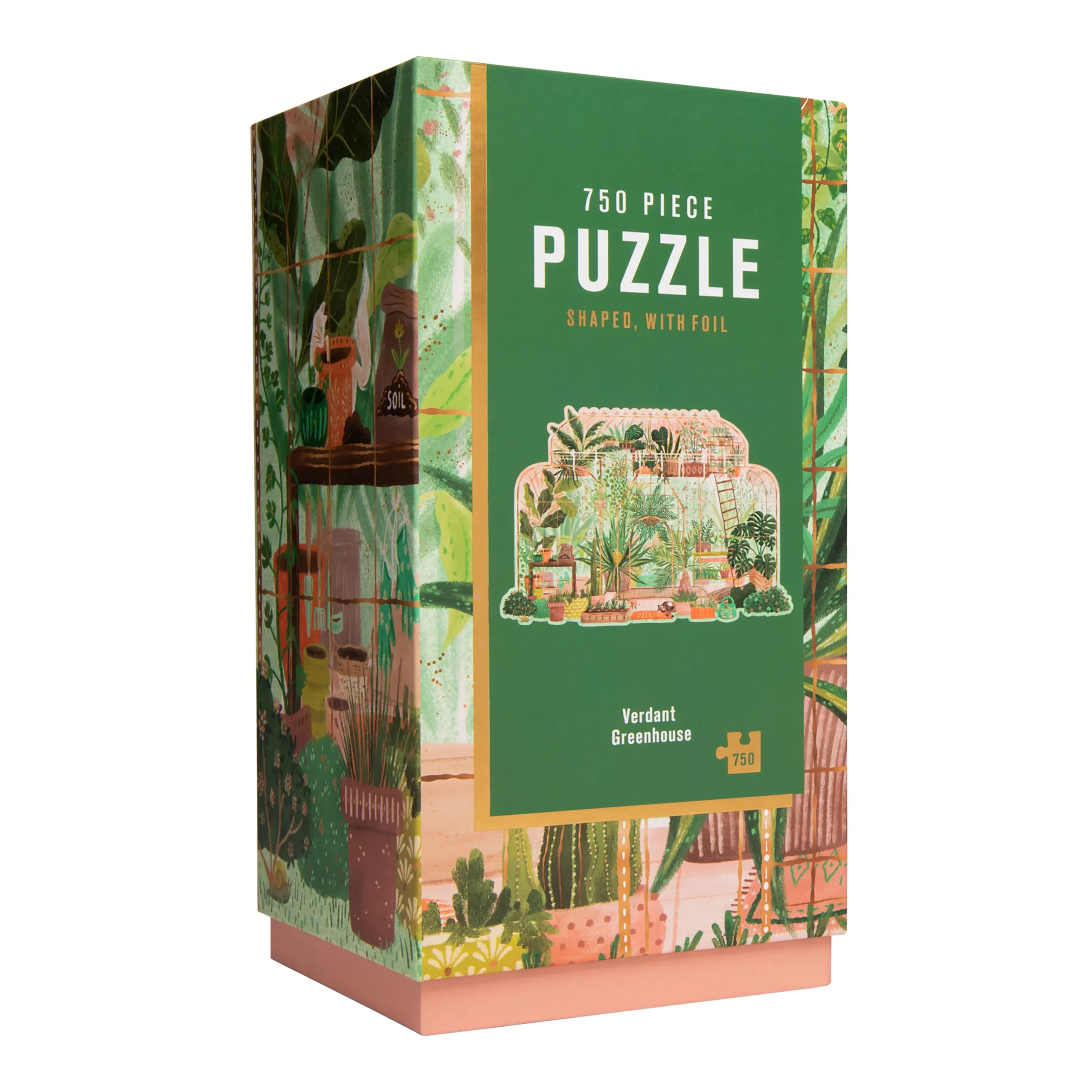 Lantern Press Greenhouse Shaped Copper Foil 750 Piece Puzzle