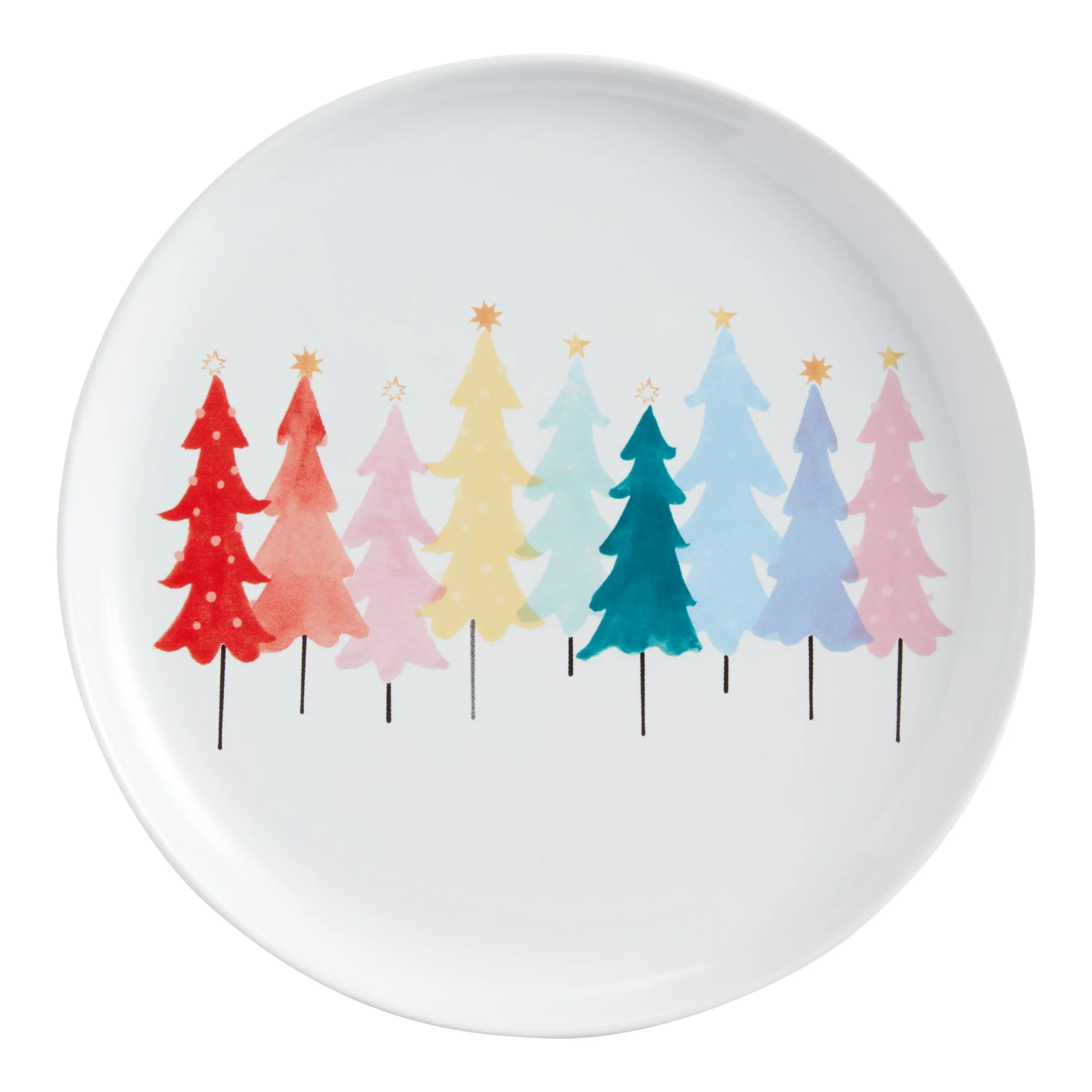 Multicolor Rainbow Tree Salad Plate