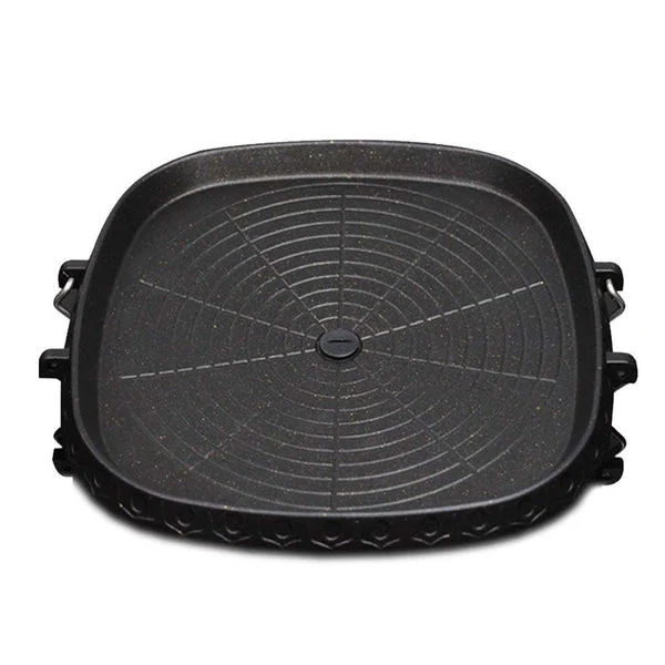 Portable Korean Bbq Butane Gas Stove Stone Grill Plate Non Stick Coated Square