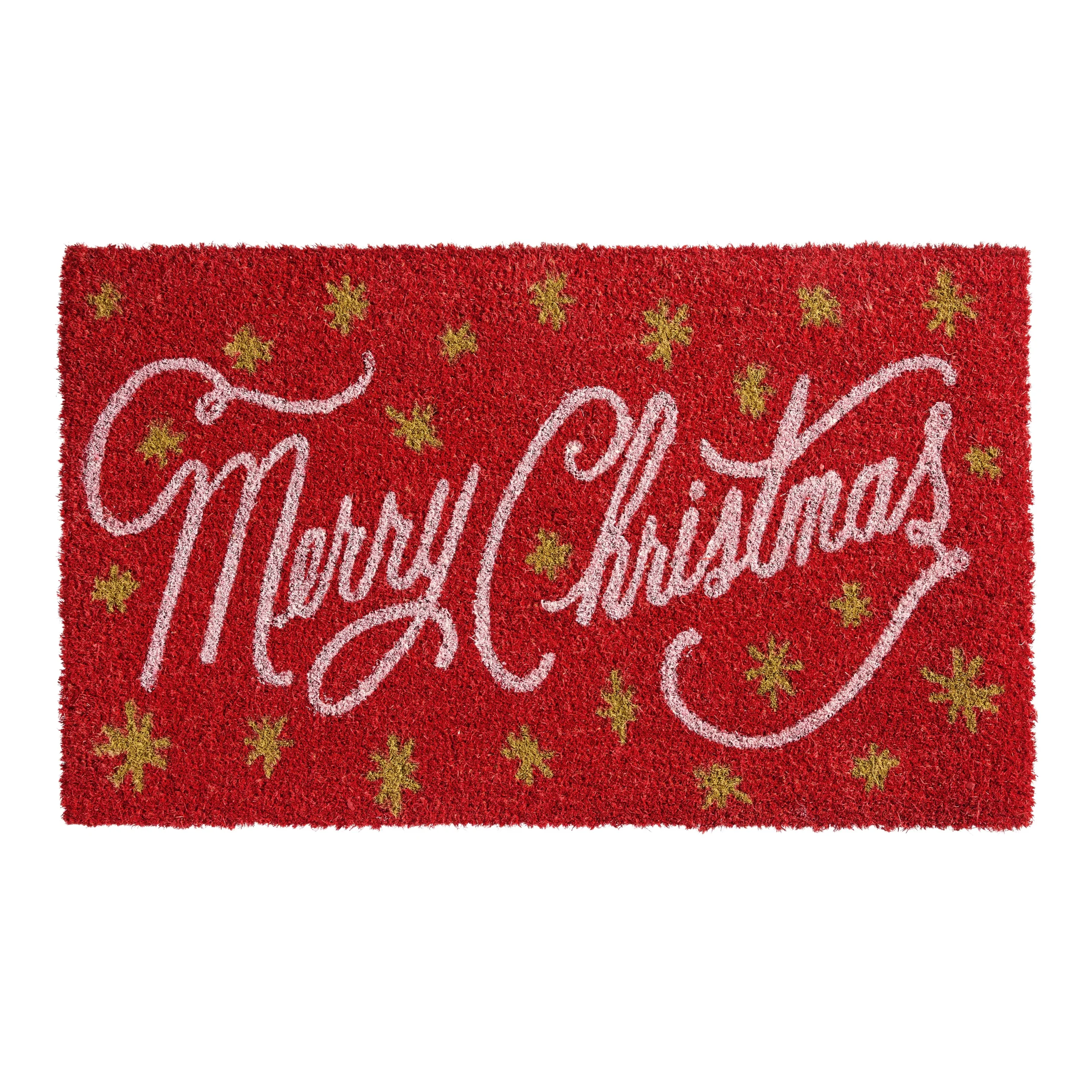 Rifle Paper Co. x Loloi Red Merry Christmas Coir Doormat
