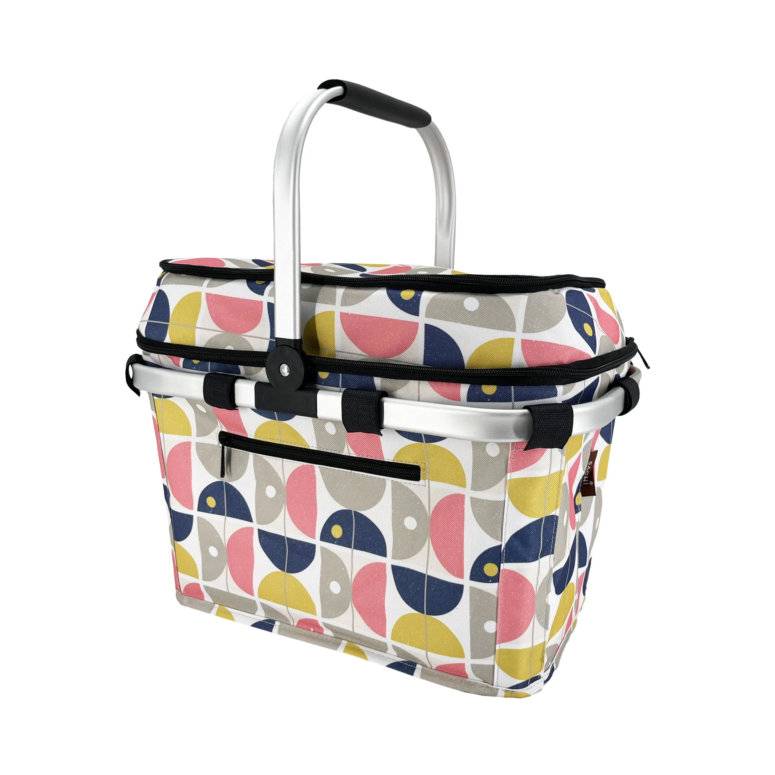 Sachi 4 Person Insulated Picnic Basket- Nordic Geo