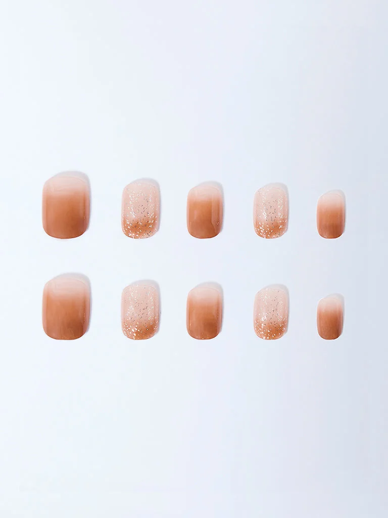 Studiowest Brown Ombre-Finish Press-On Nail Set