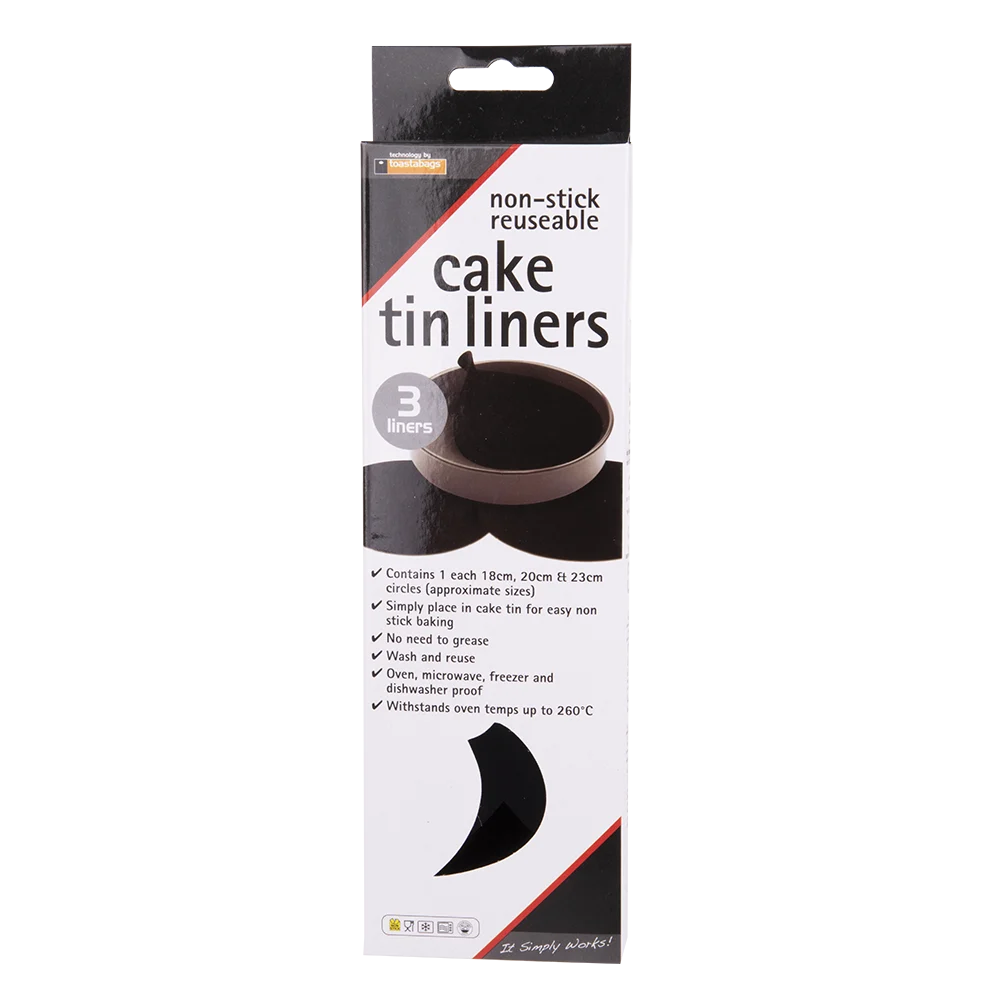 Toastabags Non-Stick Reusable Cake Pan Liners – Set of 3 (18cm, 20cm, 23cm)