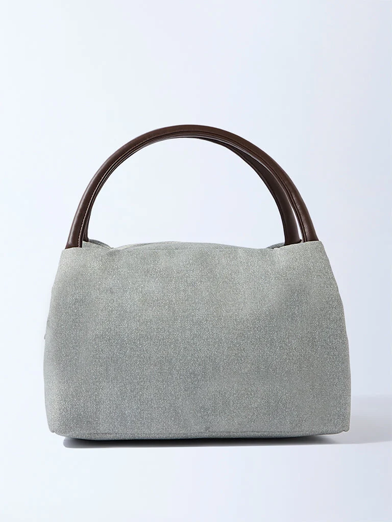 Westside Home Grey Solid Lunch Bag