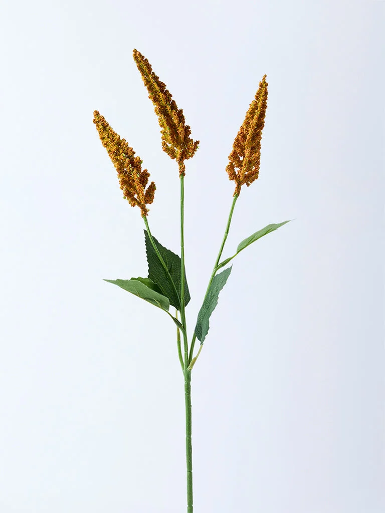 Westside Home Orange Artificial Celosia Flower Plant